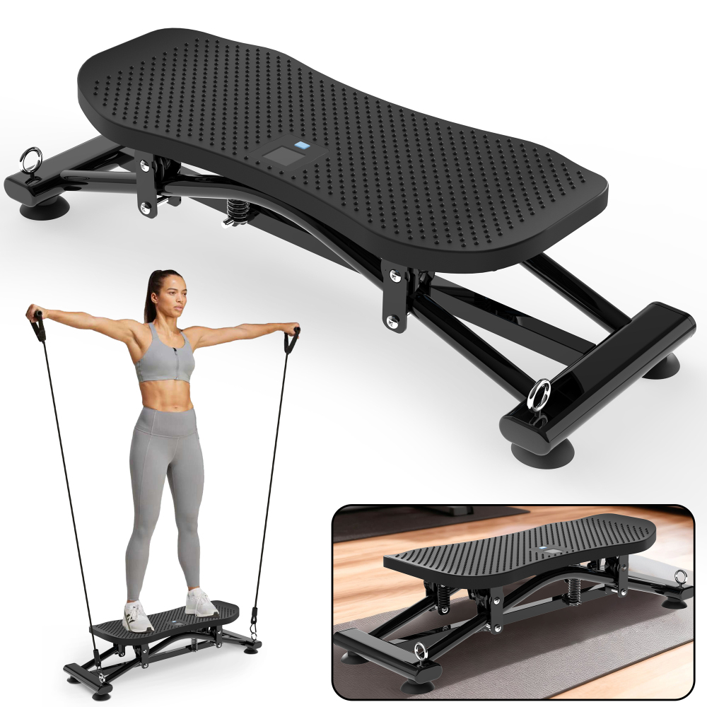 Home Gym Resistance Machine - Sliding Ski Simulator with Resistance Bands