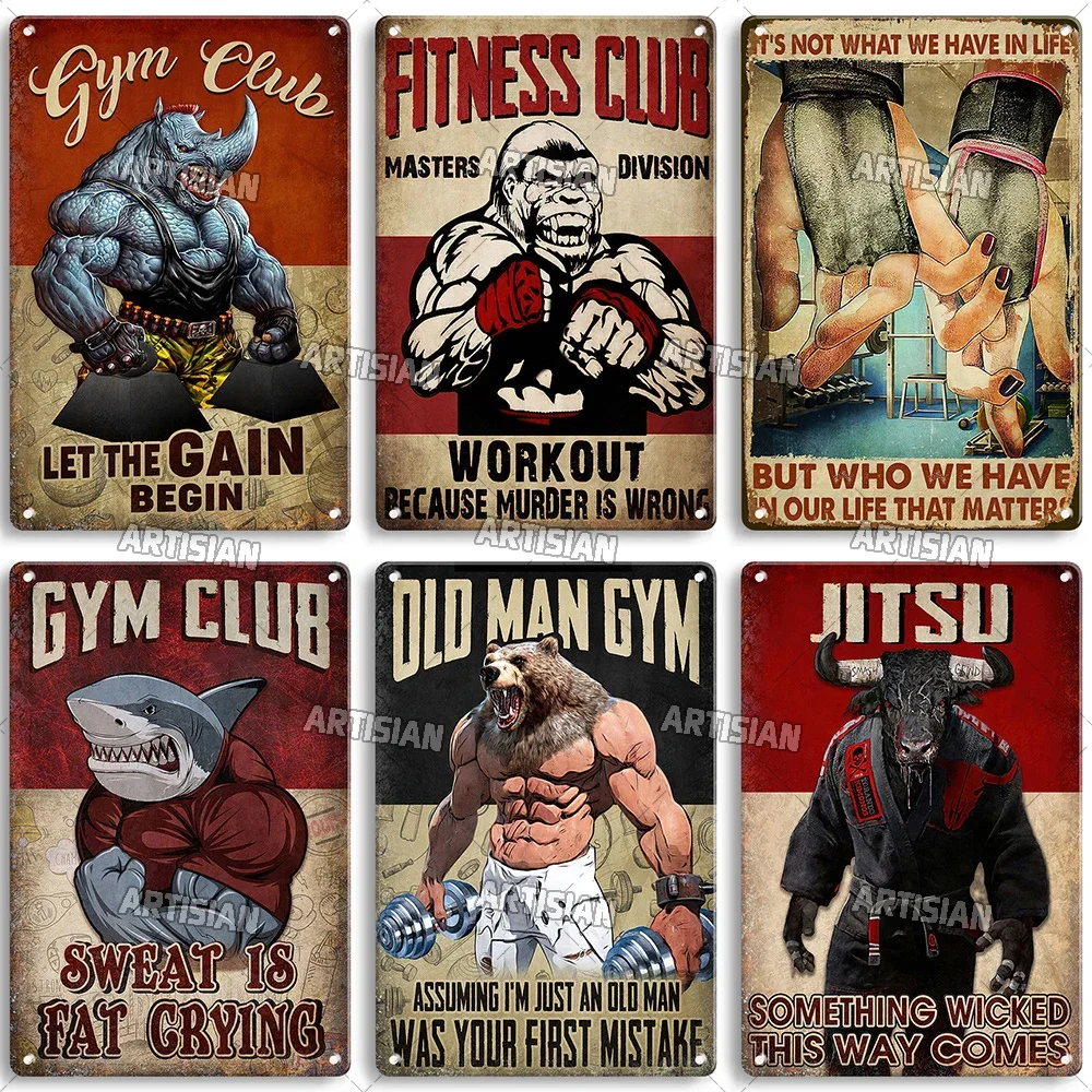 Home Gym Setup - Old Man Gym Club Inspirational Phrase