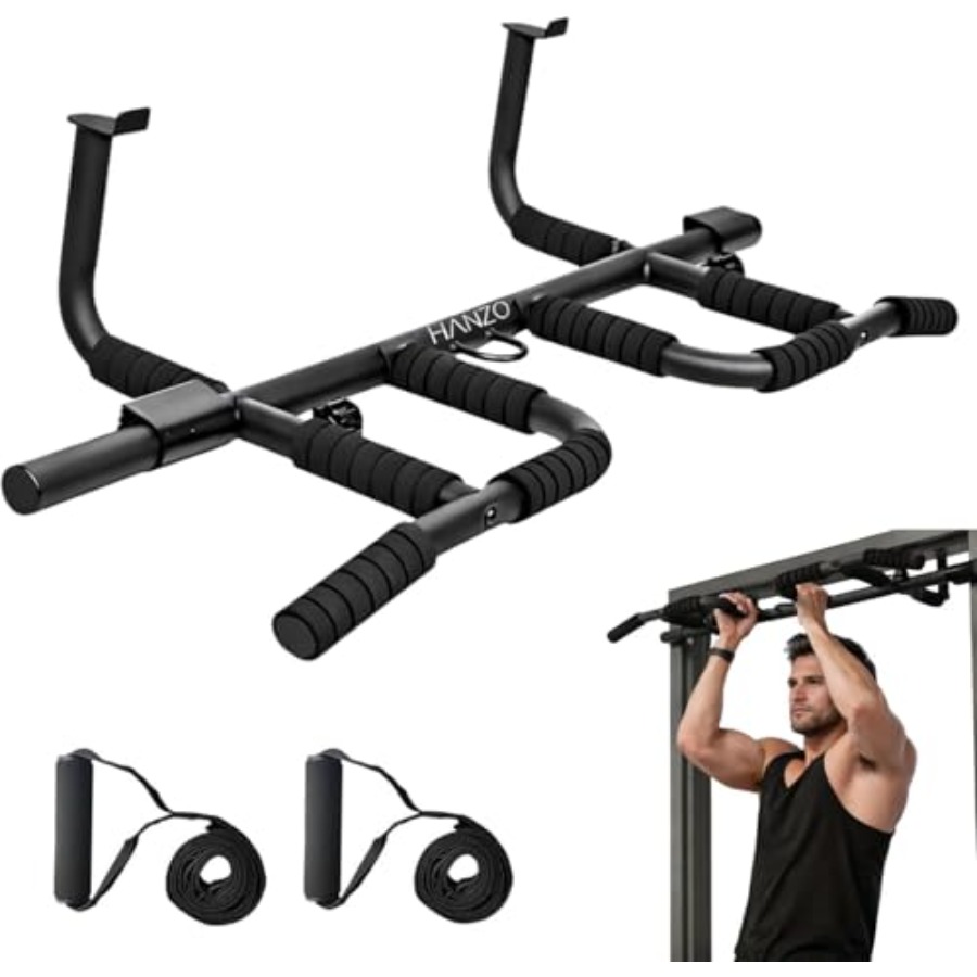 Home Gym Pull Up - Doorway Pull Up Bar Set with