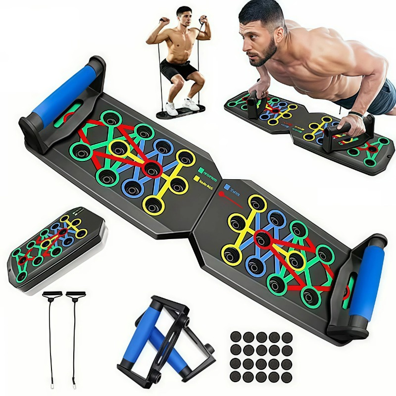 Home Gym Resistance Machine - Foldable Push Up Board with Resistance
