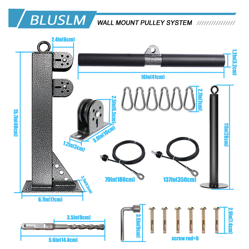 Wall-Mounted Gym Pulley System - đánh giá và giá Home Gym Cable Pulley System