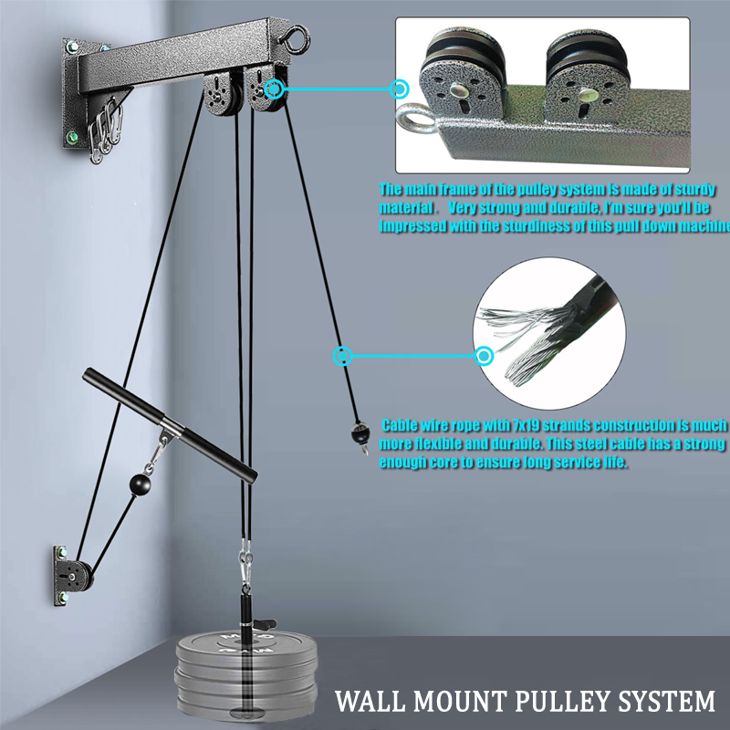 Wall-Mounted Gym Pulley System - đánh giá và giá Home Gym Cable Pulley System