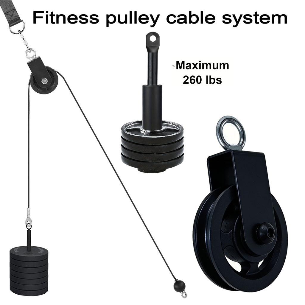 360° Silent Pulley Wheel with  - đánh giá và giá Home Gym Cable Pulley System