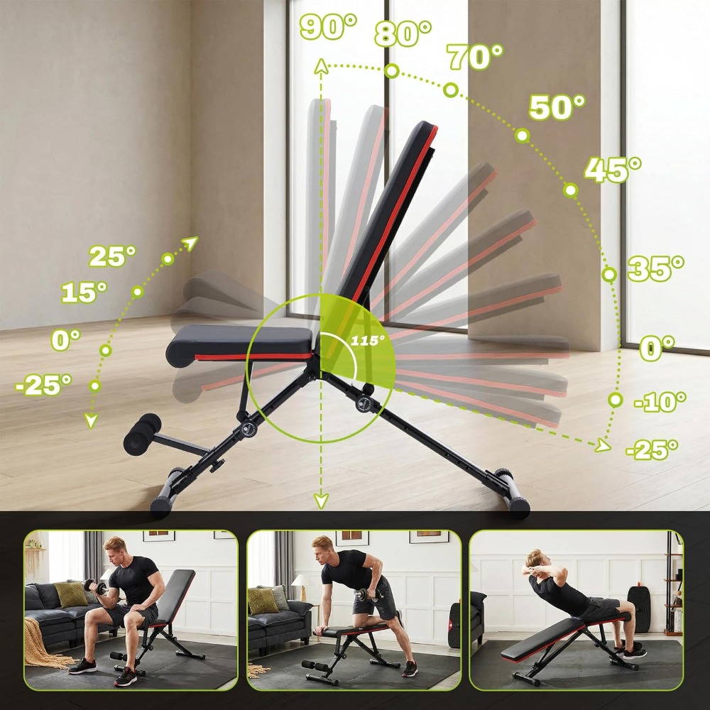 Adjustable Weight Bench for Fu - đánh giá và giá Home Gym Bench