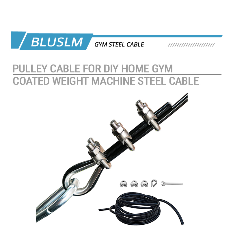 5mm TPU Coated Steel Replaceme - đánh giá và giá Home Gym Cable Pulley System