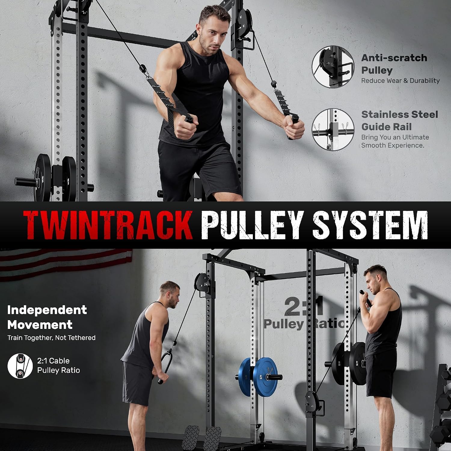 2000LBS Power Cage with Cable  - đánh giá và giá Home Gym Rack With Cables