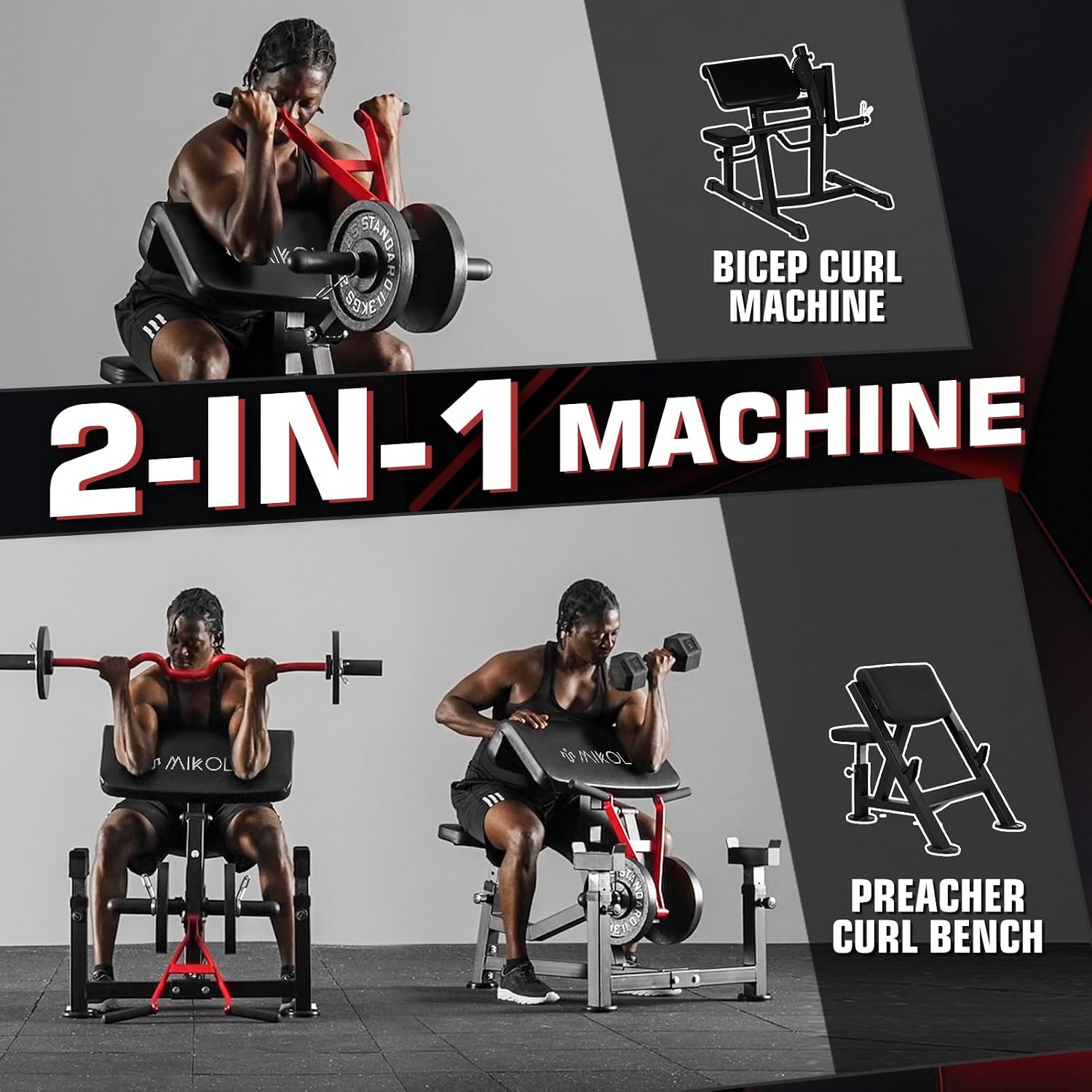 Plate Loaded Bicep Curl Machin - đánh giá và giá Home Gym Custom