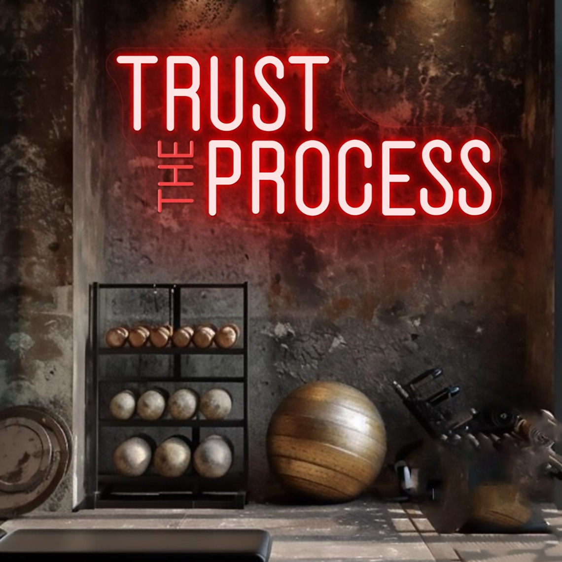 Trust The Process Neon Sign, C - đánh giá và giá Home Gym Custom
