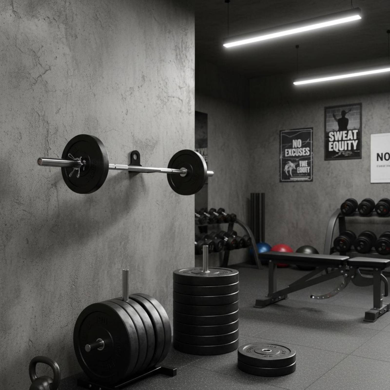 Single Barbell Mount Wall Moun - đánh giá và giá Home Gym Wall Mounted