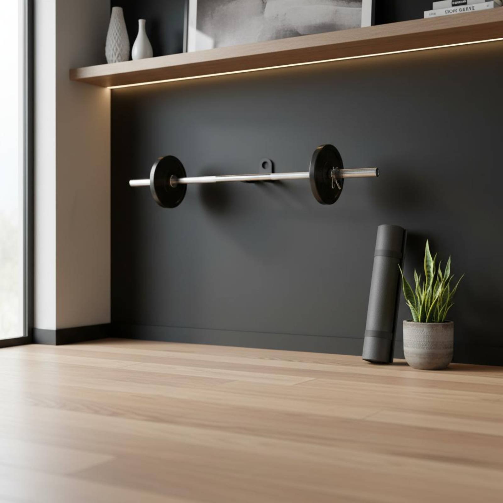 Single Barbell Mount Wall Moun - đánh giá và giá Home Gym Wall Mounted