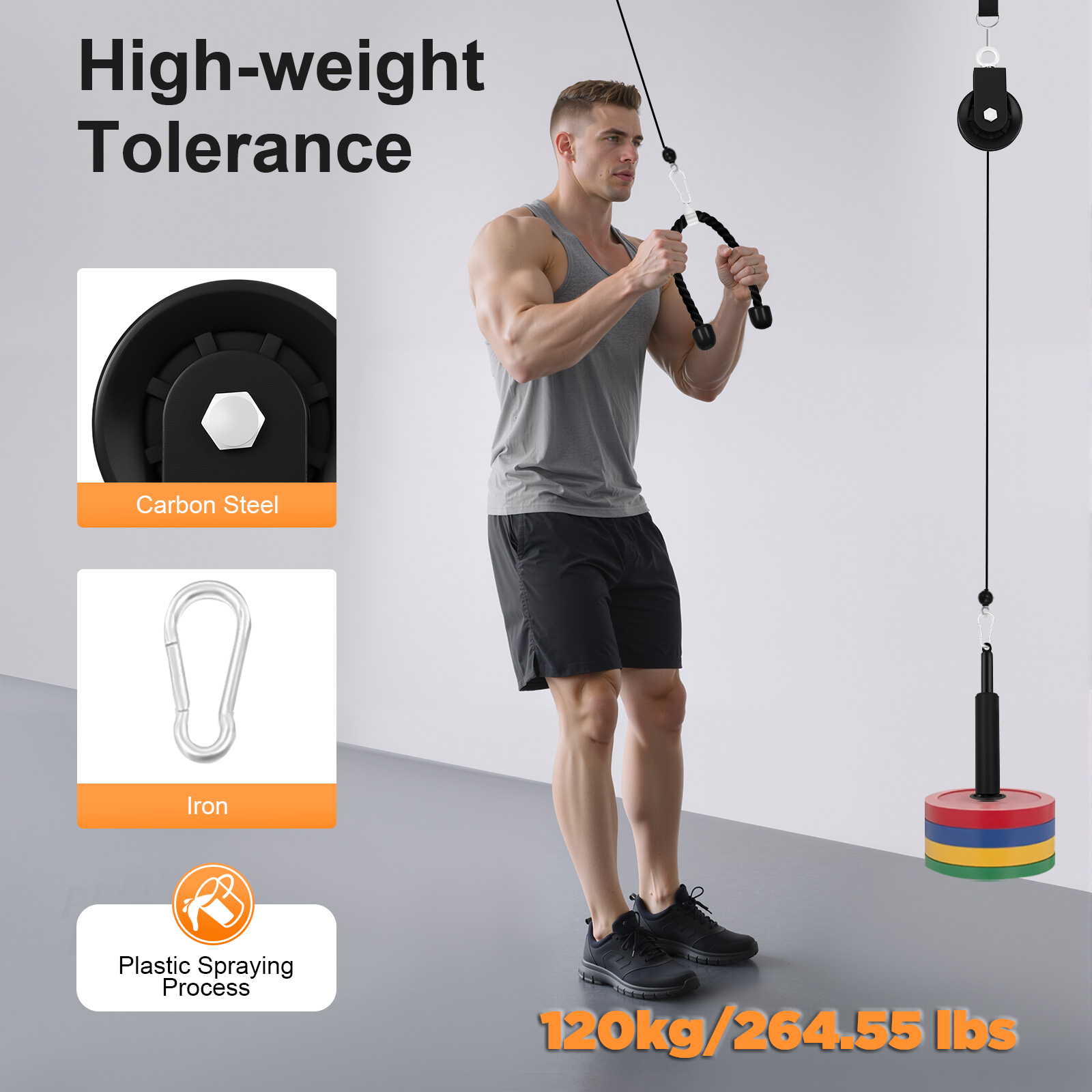 120kg Cable Pull Fitness Syste - đánh giá và giá Home Gym Cable Pulley System