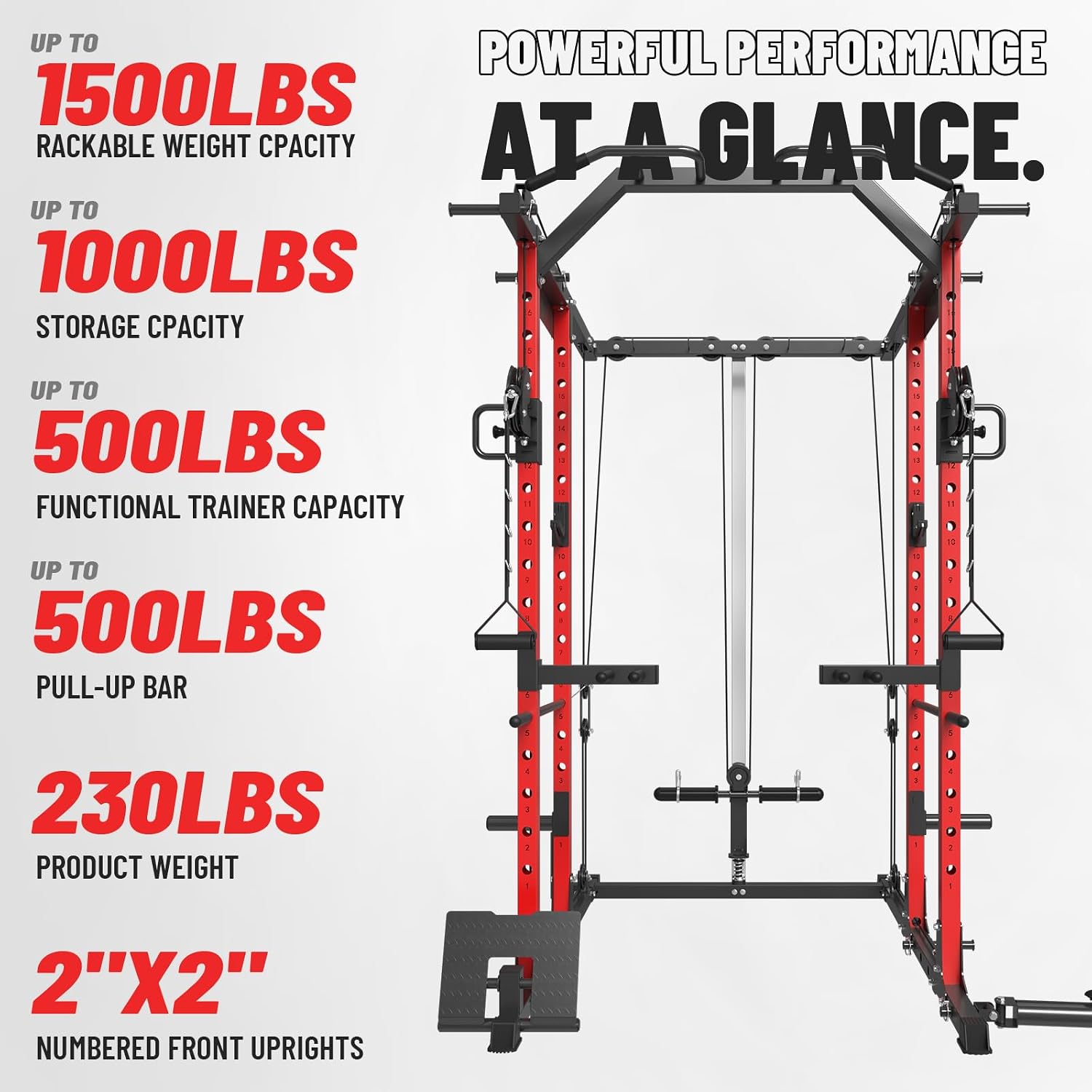Power Cage with Cable Crossove - đánh giá và giá Home Gym Rack With Cables
